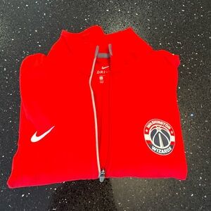 Like new - Nike Red Washington Wizards 1/4 Zip Sweatshirt